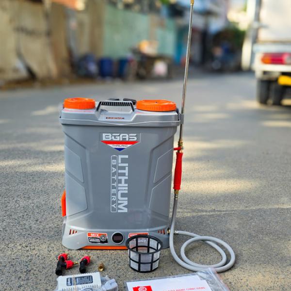bình xịt điên 20l 2 bơm pin litium.model bga20a12ltu
